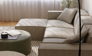 The M1 modular sectional sofa arranged in a contemporary living room setting