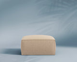 M1 Outdoor Ottoman Sofa Seat in Celestial Stone, front view.