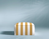 M1 Outdoor Ottoman Sofa Seat in Solar Riviera, front view.