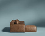 M1 Sofa Sectional in Smoked Umber, side view showing the side profile.