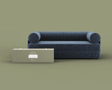 S8 Sleeper Sofa Bed in Nebula Blue, front view.