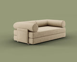 S8 Sleeper Sofa Bed in Lunar Dune, side view.
