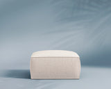 M1 Outdoor Ottoman Sofa Seat in Moonlight, front view.
