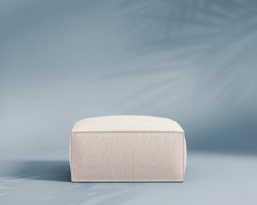 M1 Outdoor Ottoman Sofa Seat in Moonlight, front view.