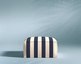 M1 Outdoor Ottoman Sofa Seat in Celestial Azure, front view.