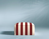 M1 Outdoor Ottoman Sofa Seat in Cosmic Aperol, front view.