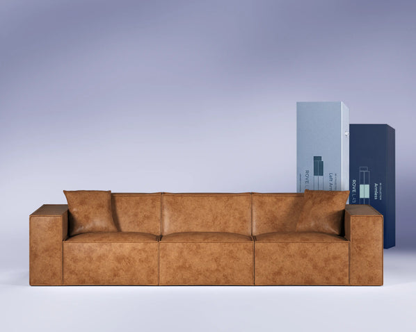 M1 Faux Leather Sofa Three Seater