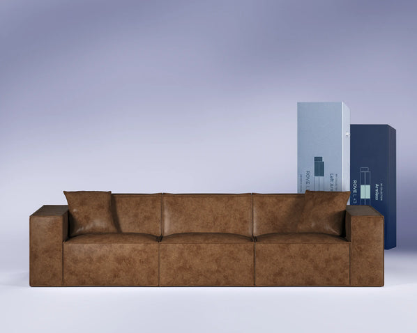 M1 Faux Leather Sofa Three Seater