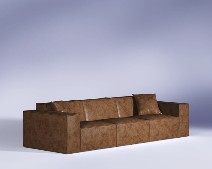 M1 Faux Leather Sofa Three Seater