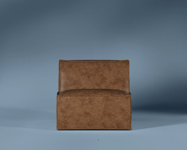 M1 Faux Leather Armless Sofa Seat