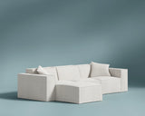M1 Sofa Sectional in Pearl, three-quarter view. 