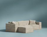 M1 Sofa Sectional in Silicon Sand, three-quarter view.