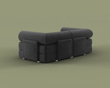 S8 Sleeper Sofa Bed in Dark Matter, rear view.