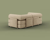 S8 Sleeper Sofa Bed in Lunar Dune, rear view.
