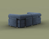 S8 Sleeper Sofa Bed in Nebula Blue, rear view.