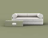 S8 Sleeper Sofa Bed in Comet Ivory, front view.
