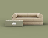 S8 Sleeper Sofa Bed in Lunar Dune, front view.